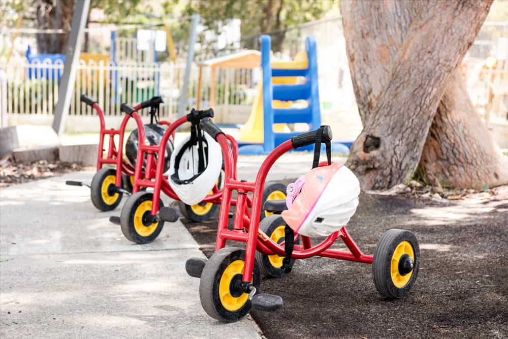 safe tricycles used in meerilinga woodvale early learning program