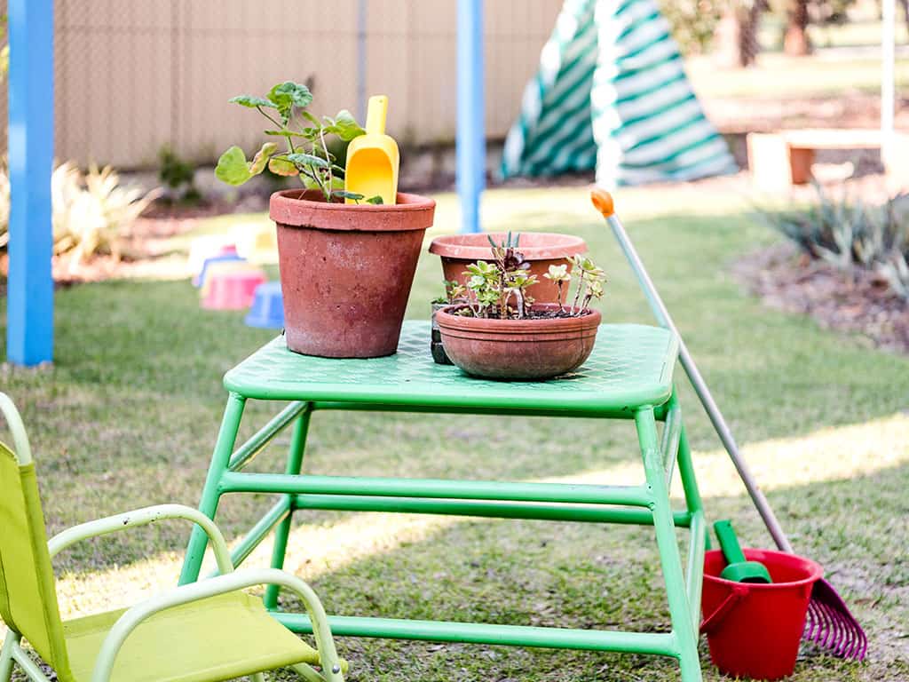 play in the nature garden in beechboro's early learning program