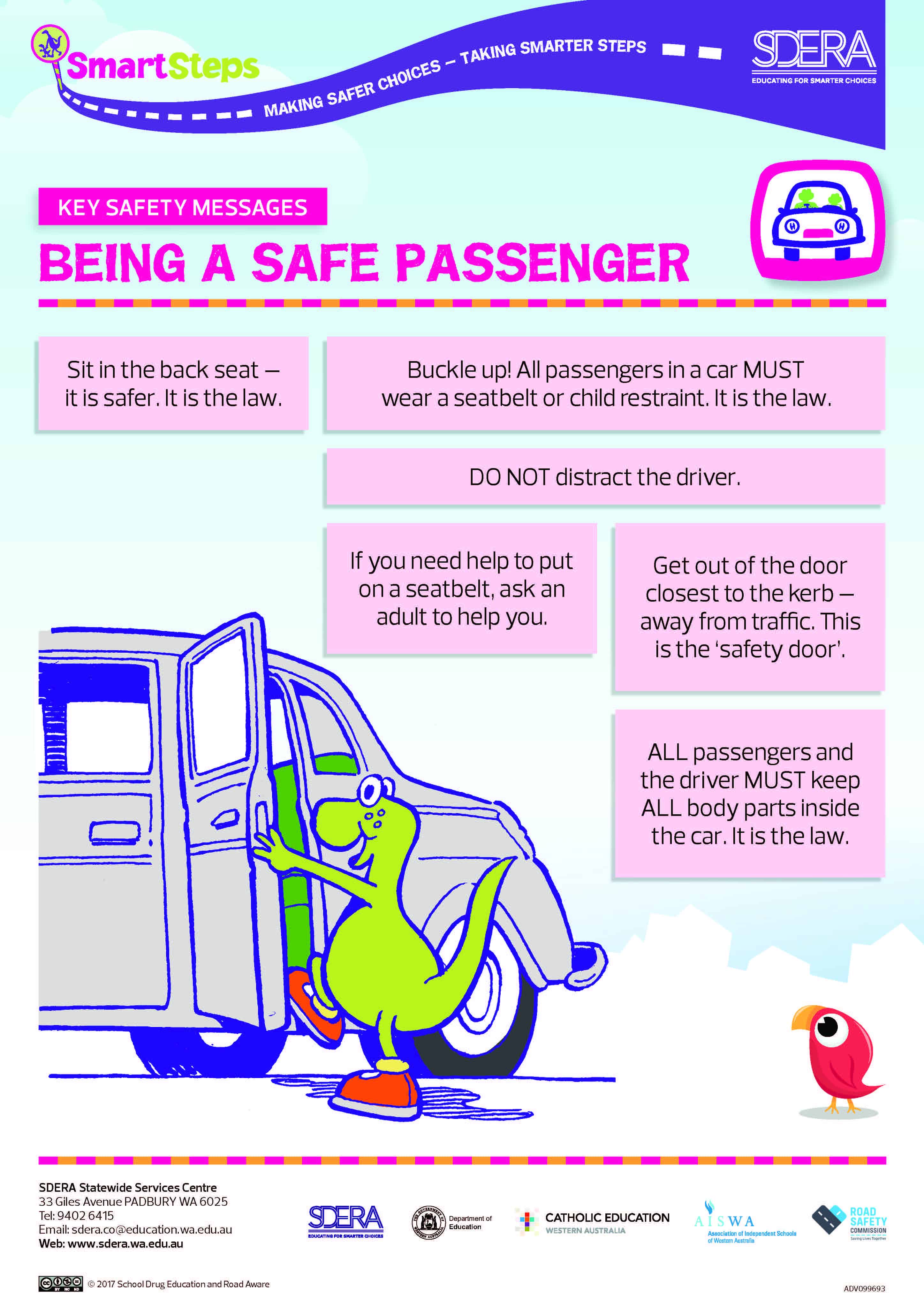Smart Steps Key Message Being A Safe Passenger Meerilinga